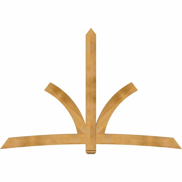 Ekena Millwork Davenport Rough Sawn Timber Gable Bracket, Western Red Cedar, 108"W x 72"H x 4"D x 6"F, 16/12 Pitch GBW108X72X0406DAV00RWR - main